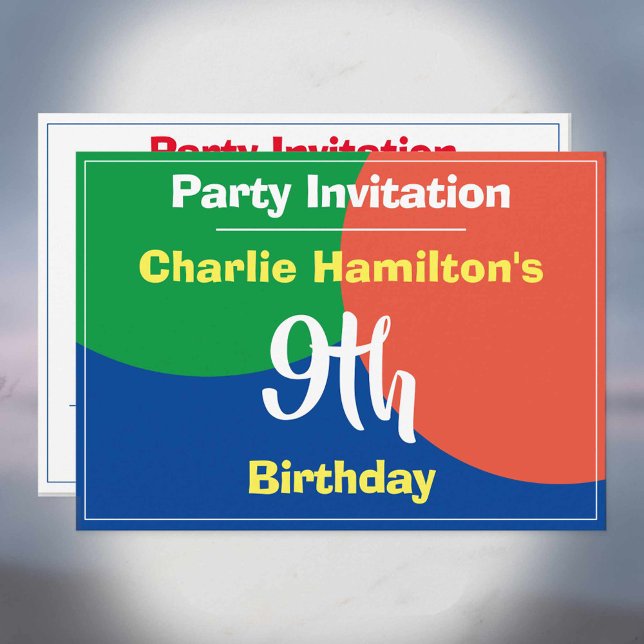 9th Birthday Invitation (Creator Uploaded)