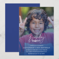 9th birthday invitation Birthday party Photo boy