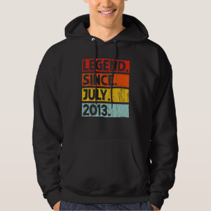 9th Birthday Legend Since July 2013 9 Years Old Hoodie
