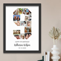 9th Birthday Number 9 Photo Collage Custom Picture