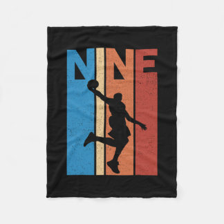 9th Birthday Party Nine 9 Years Old Sketll Kids Bo Fleece Blanket