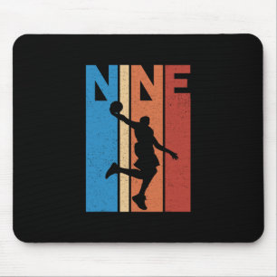 9th Birthday Party Nine 9 Years Old Sketll Kids Bo Mouse Pad