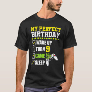 9th Birthday Party Perfect For Gamer 9 Years Old B T-Shirt