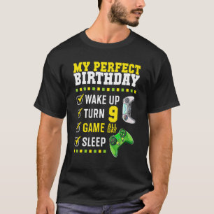 9th Birthday Party Perfect For Gamer 9 Years Old B T-Shirt
