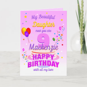 9th Birthday PINK Card