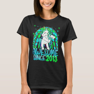 9th Birthday Rainbow 9 Year Old Flossing Unicorn G T-Shirt