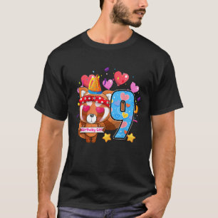 9th Birthday Red Panda Zoo Animal 9 Year Old Funny T-Shirt