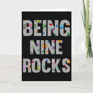 9th Birthday Rock Climber 9 Year Old Being Nine Ro Card