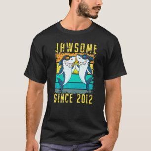 9th Birthday Shark 9 Year Old Jawsome Since 2012 T-Shirt