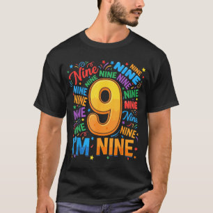 9th Birthday Shirt Boys 9yr 9 Nine Year Old Girls