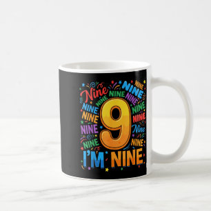 9th Birthday Shirt Boys 9yr 9 Nine Year Old Girls Coffee Mug