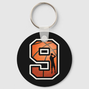 9th Birthday Sketll Player 9 Years Old Nine Sporty Key Ring