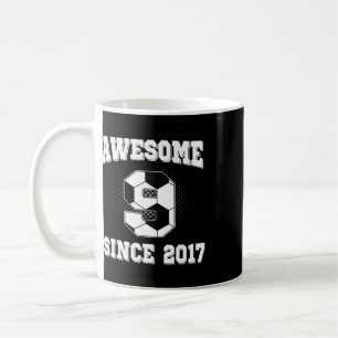 9th Birthday Soccer 9 Years Old Awesome Since 2017 Coffee Mug