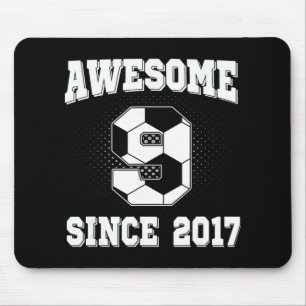 9th Birthday Soccer 9 Years Old Awesome Since Mouse Pad
