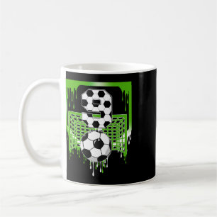 9th Birthday Soccer Ice Cream Drip 9 Year Old Part Coffee Mug