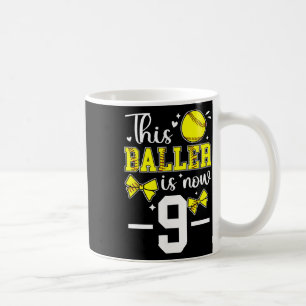 9th Birthday Softll Girl Nine Year Old Softll Play Coffee Mug