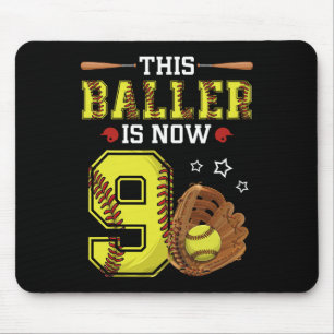 9th Birthday Softll This Ller Is Now Nine 9 Years Mouse Pad