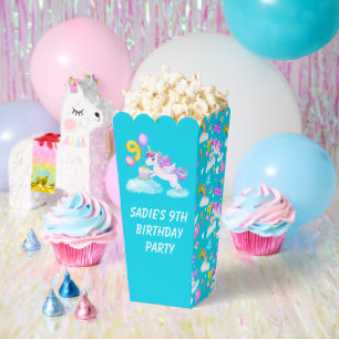9th Birthday Unicorn with Cake Favour Box