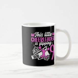 9th Cheer Birthday Party Nine Year Old Cheerleader Coffee Mug