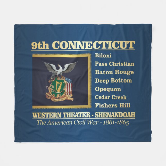 9th Connecticut Infantry (BH) Fleece Blanket (Front (Horizontal))
