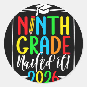 9th Grade 2026 Freshman Graduation _2 Classic Round Sticker