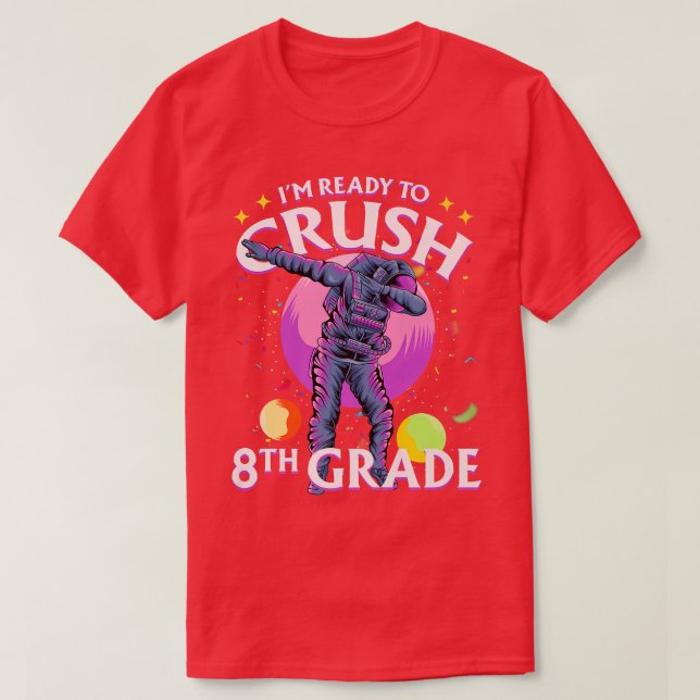 9th Grade Dabbing Astronaut Back to School Im Read T-Shirt (Design Front)