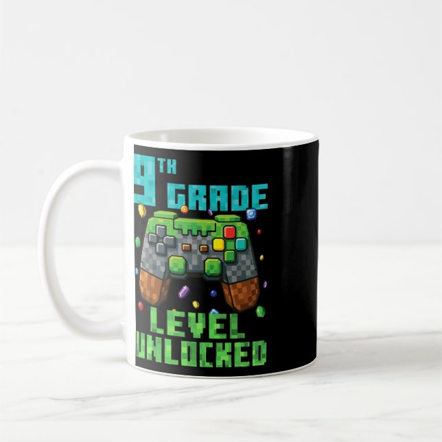 9th Grade Level Unlocked Gamer Controller Ck To Sc Coffee Mug (Left)