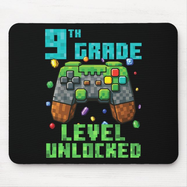 9th Grade Level Unlocked Gamer Controller Ck To Sc Mouse Pad (Front)