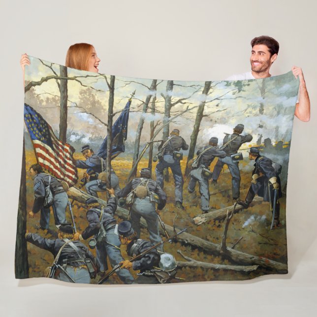9th ILLINOIS at SHILOH Fleece Blanket (In Situ)