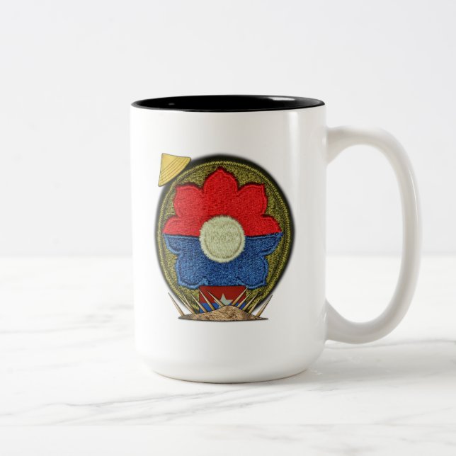 9th Infantry Division Charlie Company Two-Tone Coffee Mug (Right)
