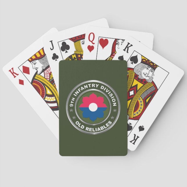 9th Infantry Division  Playing Cards (Back)