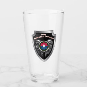 9th Infantry Division Veteran Shield Glass