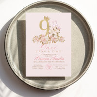 9th Little Princess Birthday Invitation