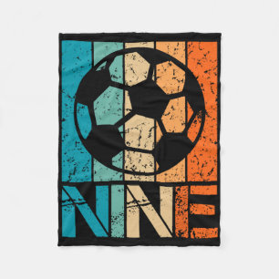 9th Soccer Birthday 9 Year Old 9yr Boys Girl Birth Fleece Blanket