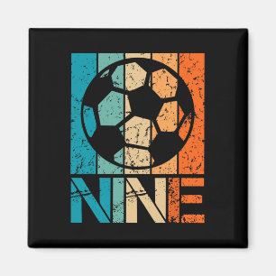 9th Soccer Birthday 9 Year Old 9yr Boys Girl Birth Magnet