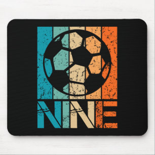9th Soccer Birthday 9 Year Old 9yr Boys Girl Birth Mouse Pad