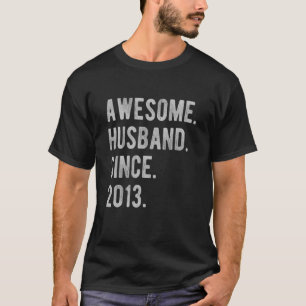 9th Wedding Aniversary For Him Awesome Husband Si T-Shirt