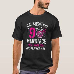 9th Wedding Anniversary Matching Couple Men Women T-Shirt