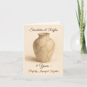 9th wedding anniversary vase card