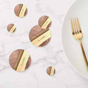 9th Wedding Anniversary, Willow and Copper Confetti