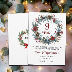 9th Wedding Anniversary Winter Save The Date