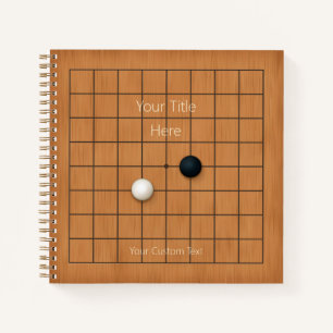 9x9 Goban with Useable Game Board (3) Custom Notebook