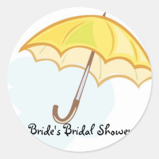 a0731003xa0, Bride's Bridal Shower Classic Round Sticker