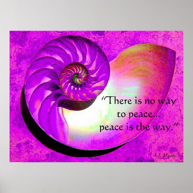 A07 Nautilus Shell Peace Inspiration Poster (Front)