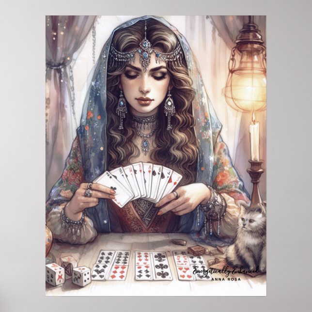 *~*  A100 Psychic Boho Gypsy  Card Reader 9 Poster (Front)