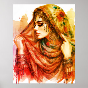 *~*  A100 Psychic Boho Gypsy Fortune Teller 8 Poster