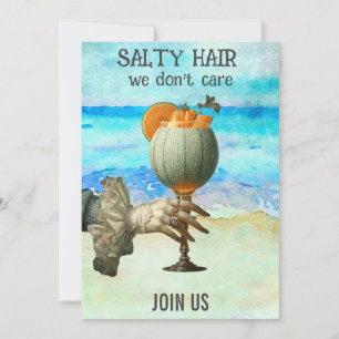 *~*  A101 Beach Cocktail 12 PHOTO BACHELORETTE Invitation