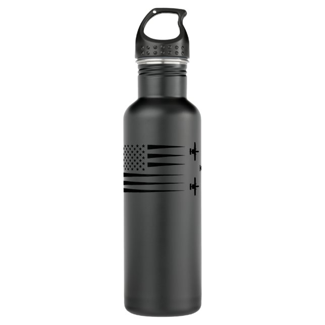A10 A-10 Thunderbolt Warthog Brrrt Shark mouth  710 Ml Water Bottle (Front)
