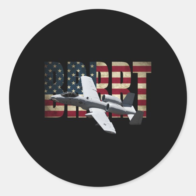 A10 A-10 Thunderbolt Whog Brrrt Classic Round Sticker (Front)