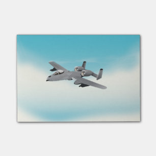 A10 Military Plane Illustration Post-it Notes